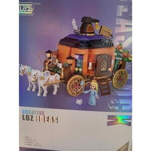 New Loz Mini Blocks #1134 Halloween pumpkin wagon, Cinderella